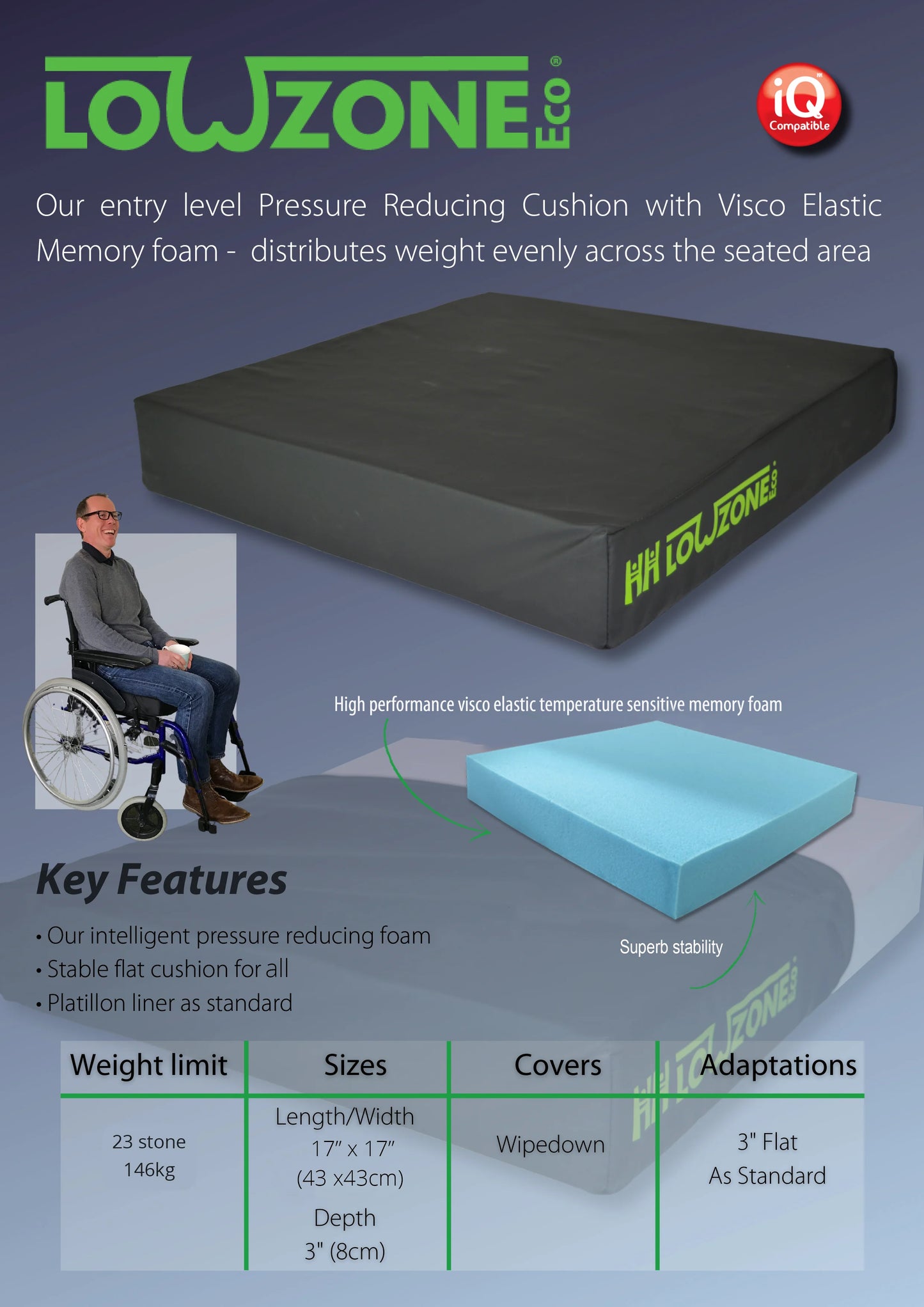 LowZone Eco Memory Foam Cushion