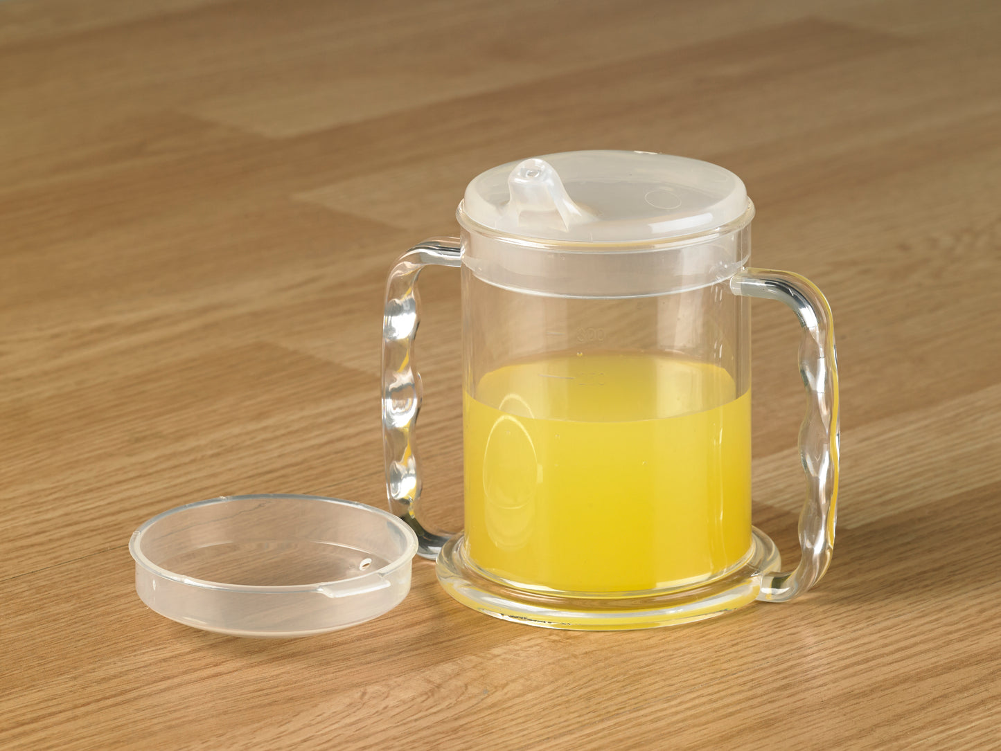 Clear 2 Handled PC Mug Widebase