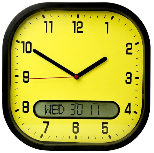 High Contrast Day-Date Wall Clock