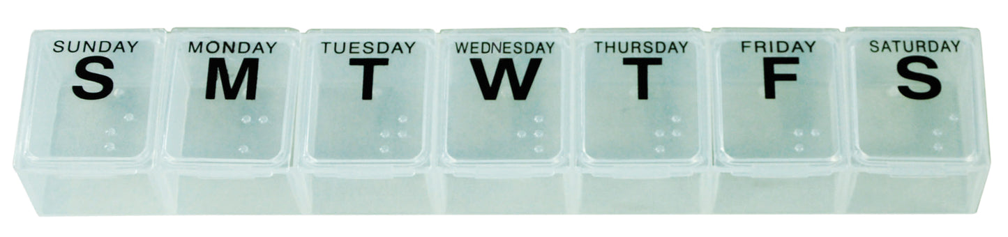 Large weekly pill dispenser