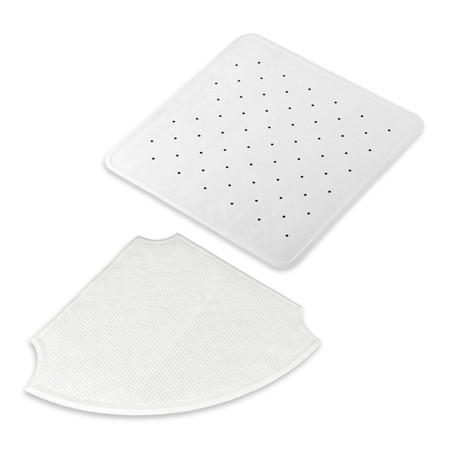 Rubber Shower Mat Everyday White